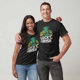 Camiseta Sortudo por Ser Irlandês - Design de Chapéu de Lep