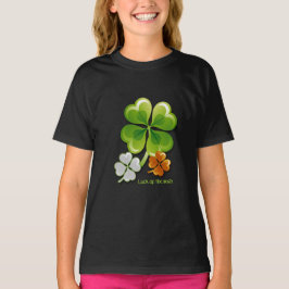 Camiseta Sortudos Charms. Rua de Shamrocks Tricolor. Dia de