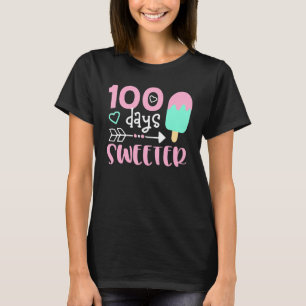 Camiseta Sorvete 100 dias bonito 100º dia da escola