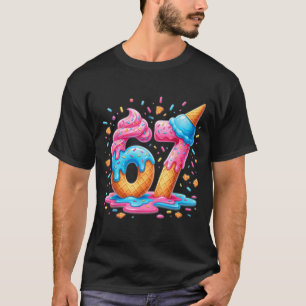 Camiseta Sorvete 67 Gotejamento Meme Seis Sete 6-7 Meninos 