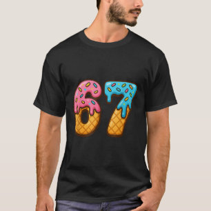 Camiseta Sorvete 67 Meme Engraçado Six Seven Geração Alpha 