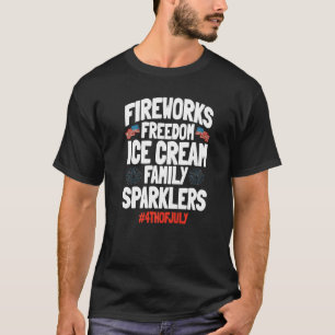 Camiseta sorvete Americano do Técnico de Bombeiros de 4 de