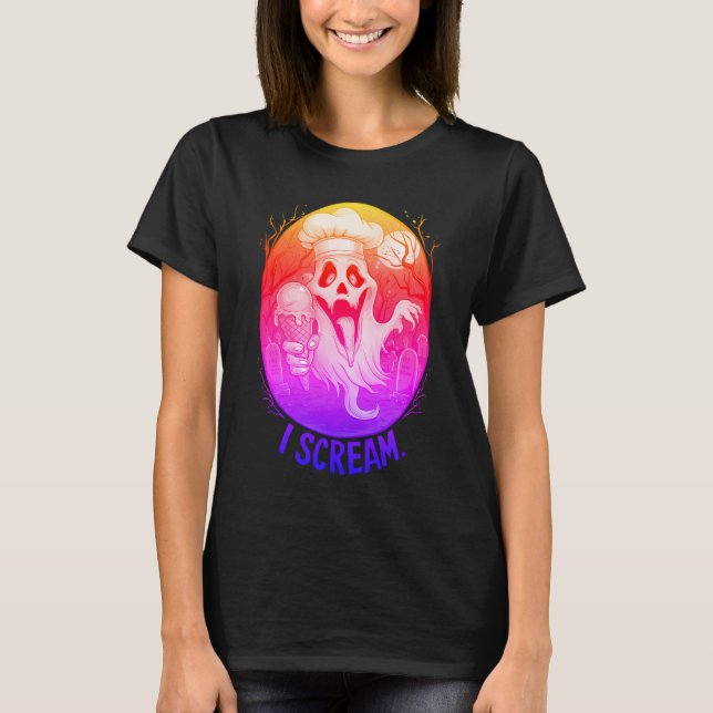 Camiseta Sorvete assombrado no Halloween (Frente)