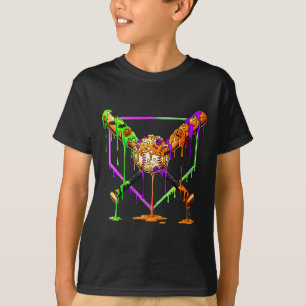 Camiseta Sorvete Assustador de Beisebol Pingando Placa Case