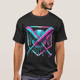 Camiseta Sorvete Beisebol Gotejamento Placa Base Tacos Lega