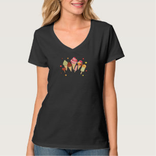 Camiseta Sorvete Bom Humor Para Homens Mulheres Juventude