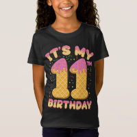 Sorvete bonito É meu aniversário 11 11 anos Garota