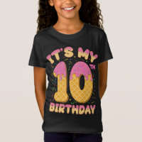 Sorvete Bonito É meu décimo aniversário de 10 anos