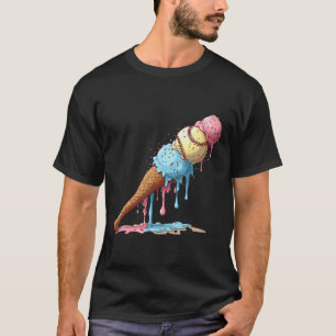 Camiseta Sorvete Bysebyll Aquarela Amante Cone De Sorvete