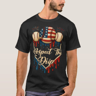 Camiseta Sorvete Bysebyll Derretendo 4 De Julho Respeito Th