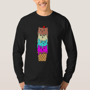 Camiseta Sorvete Cat Cone Summer Boys Graphic