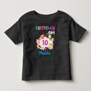 Camiseta Sorvete Colorida Cones Birthday Girl