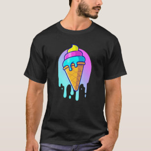 Camiseta Sorvete Colorido - Sorvete de Férias de Verão