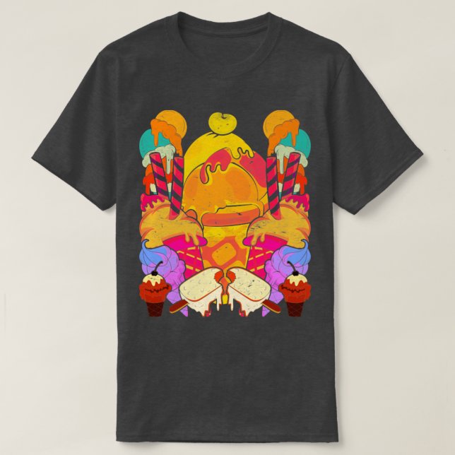 Camiseta Sorvete comida de focinho de verão de deserto (Frente do Design)
