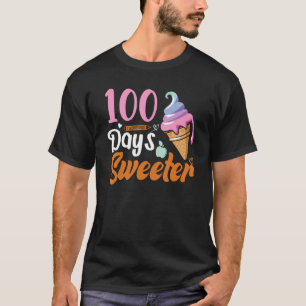 Camiseta Sorvete Cone 100 Dias De Professores Raparigas B