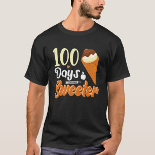 Camiseta Sorvete Cone 100 Dias De Professores Raparigas B
