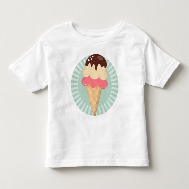 Camiseta Sorvete Cone - Chocolate Bonito Vanilla Verde (Frente)