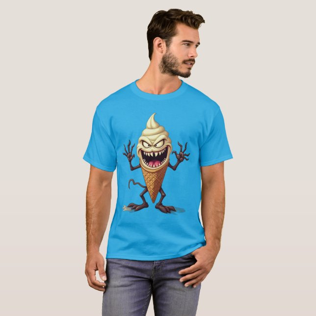 Camiseta SORVETE CONE de Monstros de comida (Frente Completa)