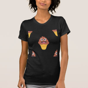 Camiseta sorvete cone poo emoji