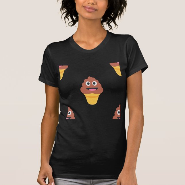 Camiseta sorvete cone poo emoji (Frente)