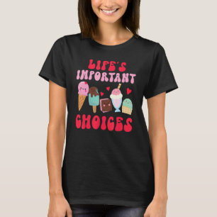 Camiseta Sorvete Cone Popsicle Opções Importantes da Vida