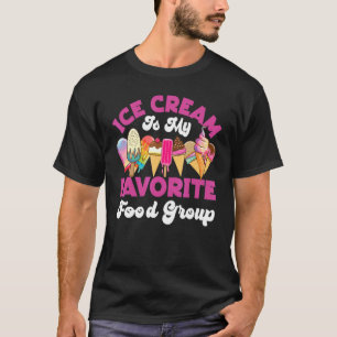 Camiseta Sorvete Cone Popsicle Sorvete É Meu F Favorito