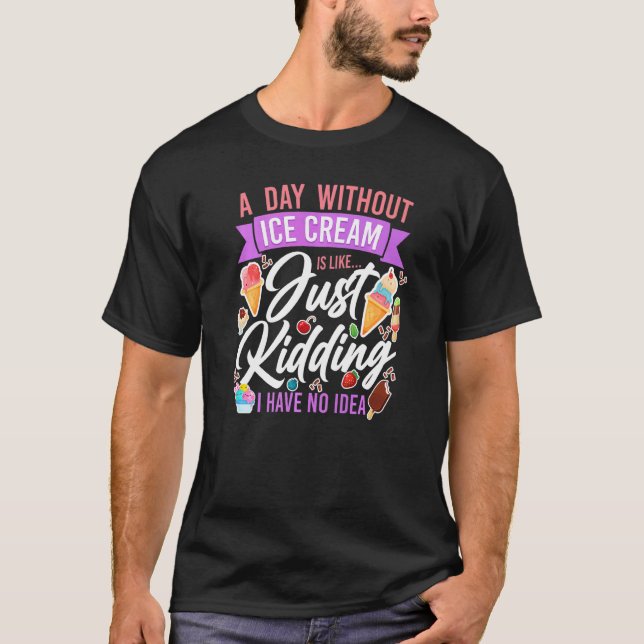 Camiseta Sorvete Cone Popsicum Um Dia Sem Sorvete (Frente)