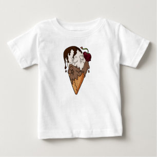 Camiseta Sorvete Crânio Clássico Mortal