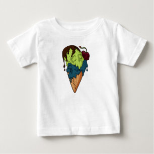Camiseta Sorvete Crânio Misterioso e Doce