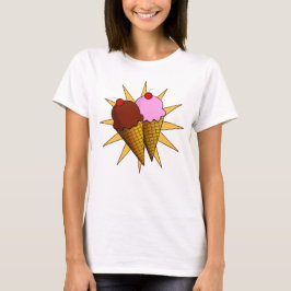 Camiseta Sorvete de Aparência Retrô