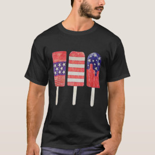 Camiseta Sorvete De Bandeira Americano, 4 De Julho