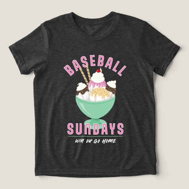Camiseta Sorvete de basebol aos domingos, Camisa-viagem (Design frontal)