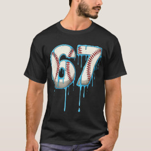 Camiseta Sorvete de Beisebol Drip 67 Seis Sete Meme Número
