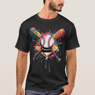 Camiseta Sorvete De Beisebol Drip Juventude Respeite O
