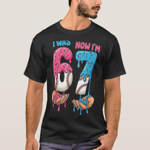 Camiseta Sorvete De Beisebol Eu Tinha 6 Anos Agora Tenho 7