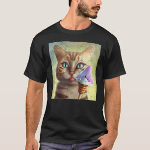 Camiseta Sorvete de Borboleta de Gato