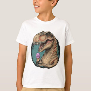 Camiseta Sorvete de comer dinossauro trêx