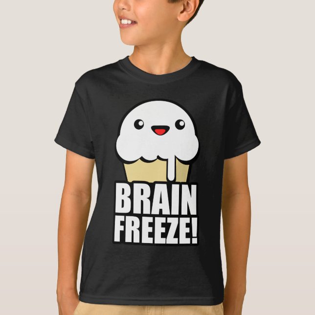 Camiseta Sorvete de congelamento do cérebro (Frente)