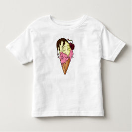 Camiseta Sorvete de crânio de banana e morango doce