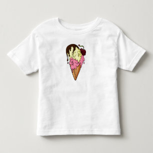 Camiseta Sorvete de crânio de banana e morango doce