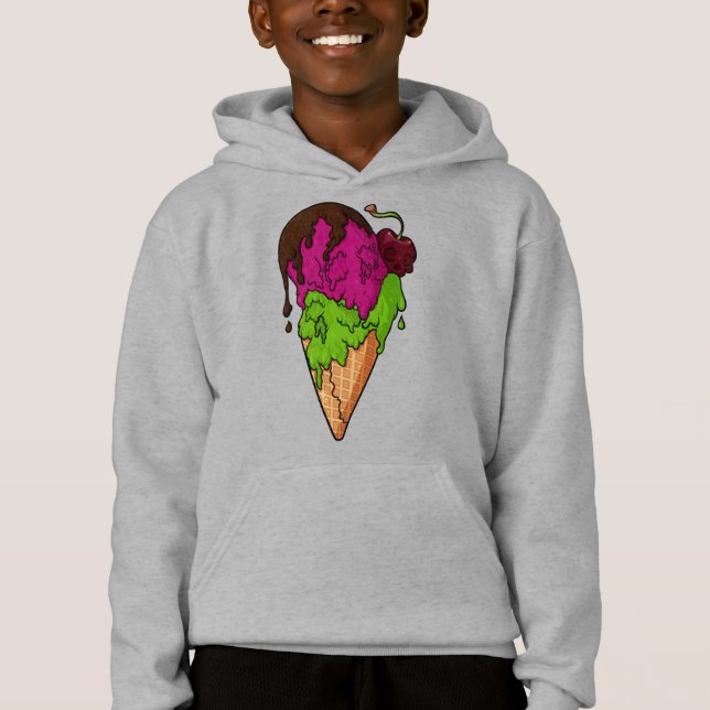 Camiseta Sorvete de crânio de Berry Doce (Frente)