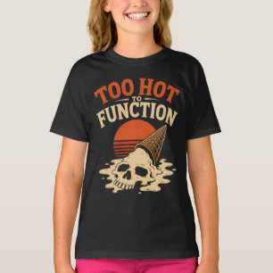 Camiseta Sorvete de Crânio Derretendo Muito Quente para Fun