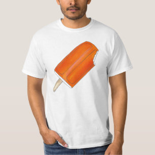 Camiseta Sorvete de Creme de laranja picolé de picolé