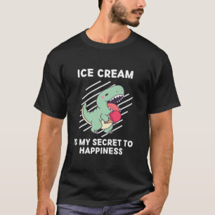 Camiseta Sorvete De Dinossauro Bonito É Meu Segredo Para A