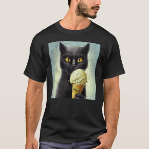 Camiseta Sorvete de Futebol de Gato Preto