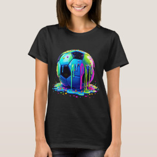 Camiseta Sorvete de futebol derramando para meninos meninas