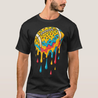 Camiseta Sorvete de Futebol Gotejamento Meninos Fã de Futeb