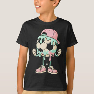 Camiseta Sorvete de Futebol Gotejamento Meninos Jogadores J