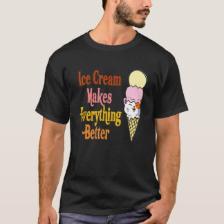 Camiseta Sorvete de Gato Torna Tudo Melhor Colher de Gato S