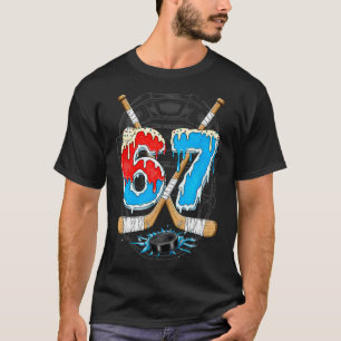 Camiseta Sorvete de Gelo de Hóquei Engraçado 67 Gen Alpha E